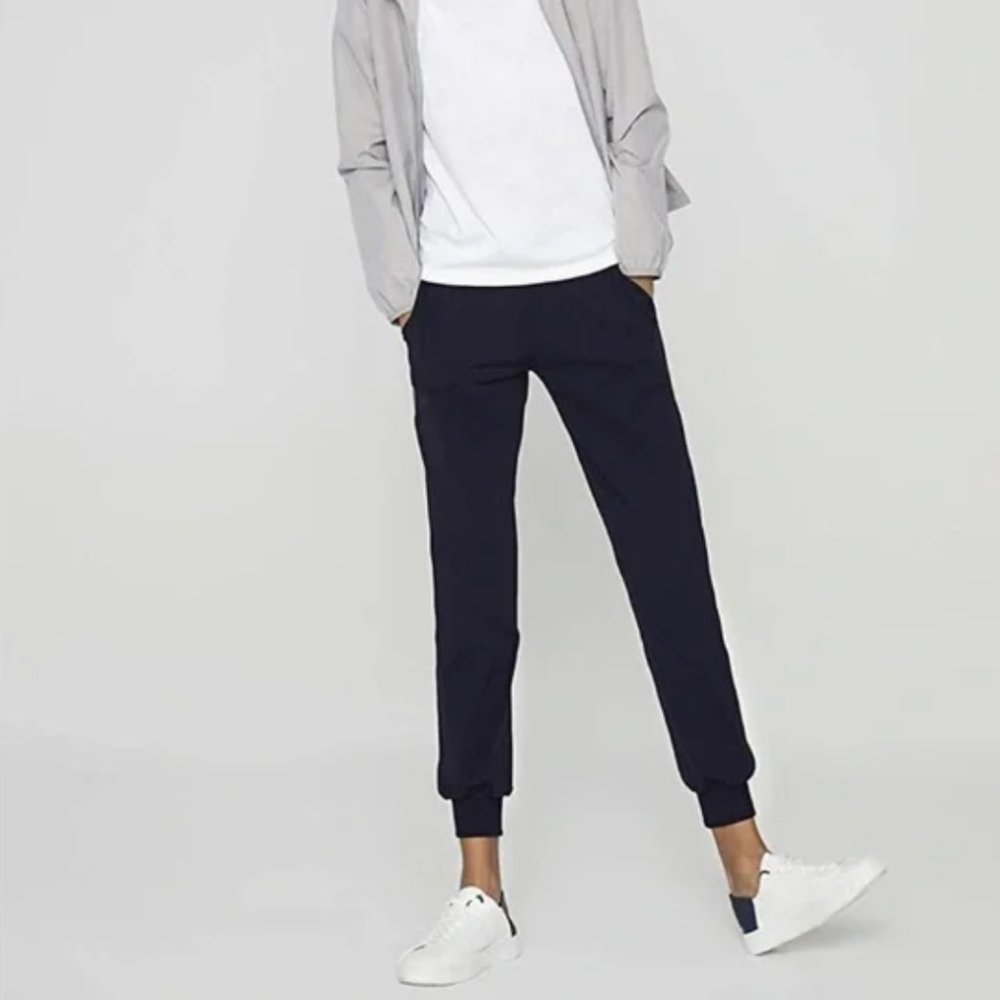 AJISAI Jogger Pants Stretch Waist With Drawstring & Pockets szM